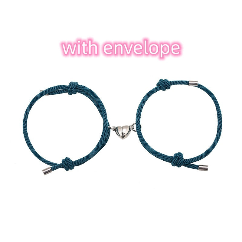Enkelt Nylon Love Magnetic Armband