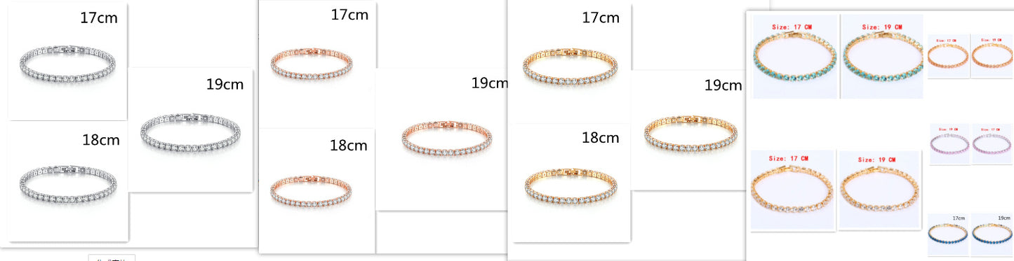 Cubic Zirconia Tennisarmband Iced Out Chain Kristallarmband Dam Herr Guld Armband Smycken