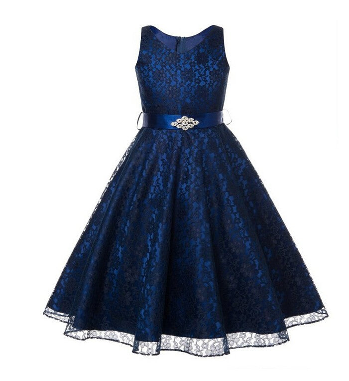 Enfants filles robe enfants Costume filles robe dentelle robe Tong vente en gros