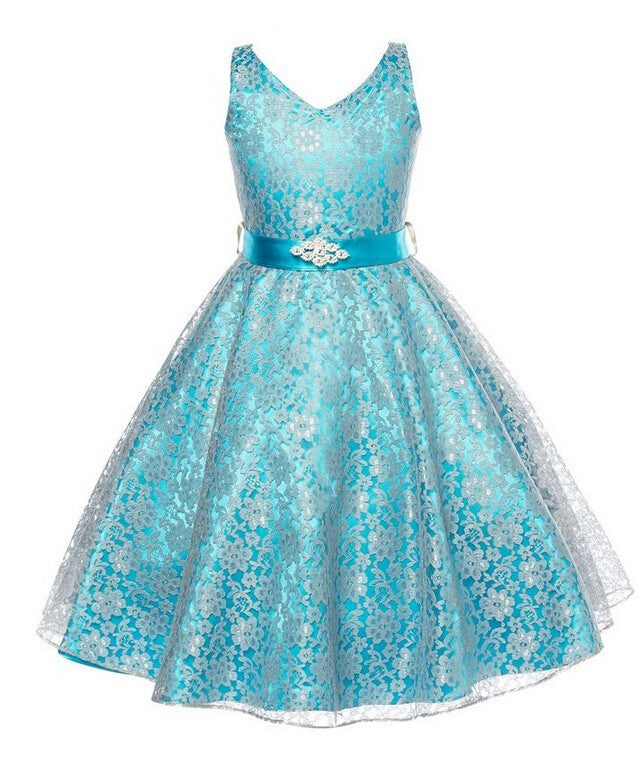 Enfants filles robe enfants Costume filles robe dentelle robe Tong vente en gros