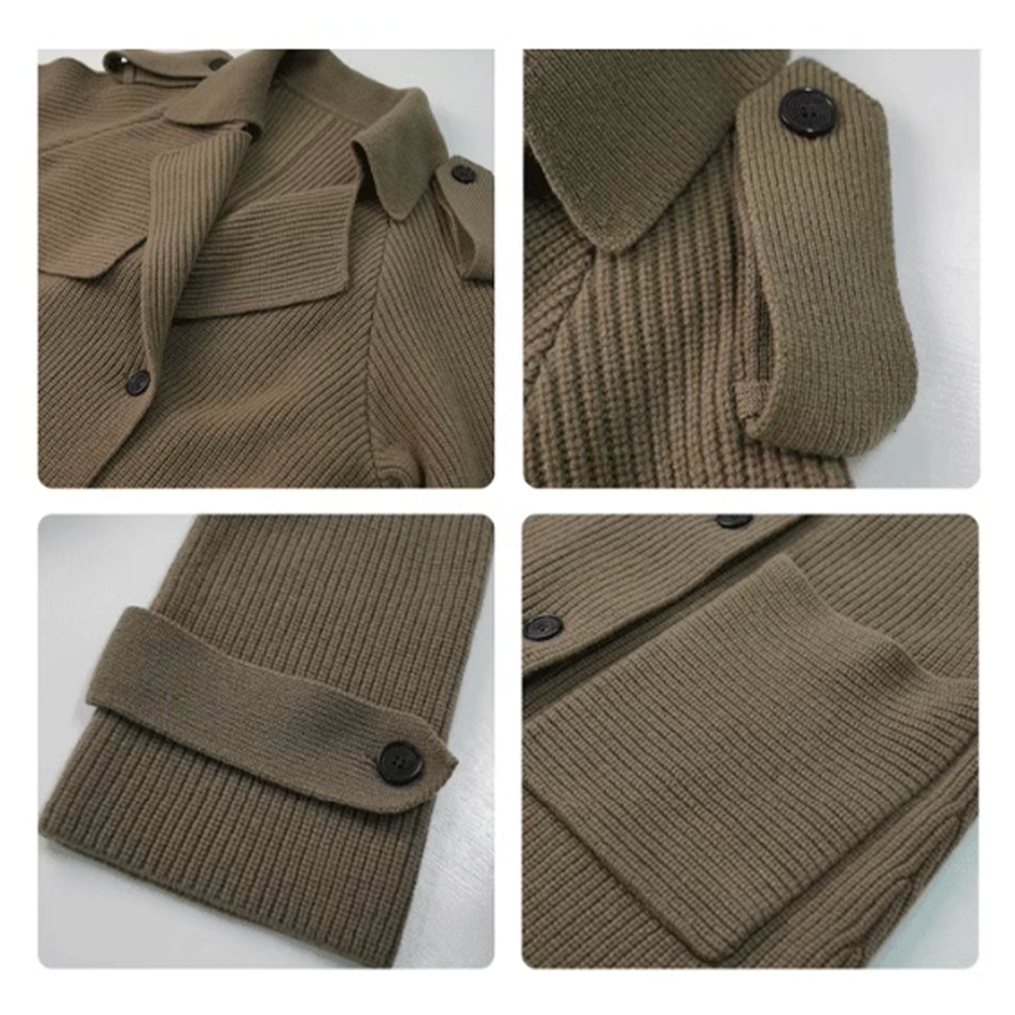 Veste pull coupe-vent longue et résistante haut de gamme avec un design ample et un cardigan tricoté de style paresseux pour les femmes en automne et en hiver