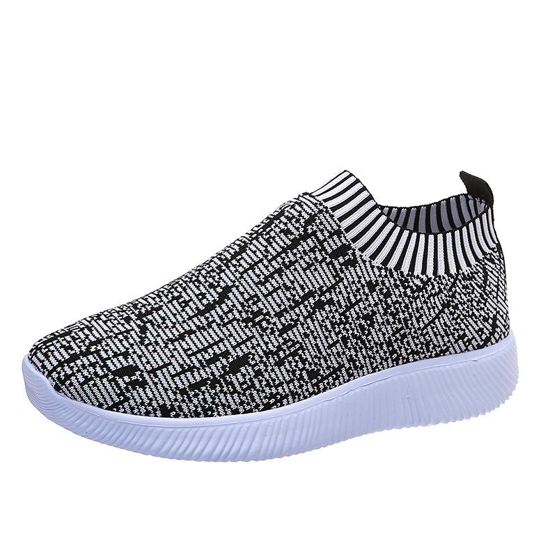 Stripe Knit Sock Sneakers - Unisex Athletic Flats - Versatile Collection