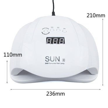 Professional Nail Lamp Dryer - 54W 100-240V Universal | Fast Dry Technology
