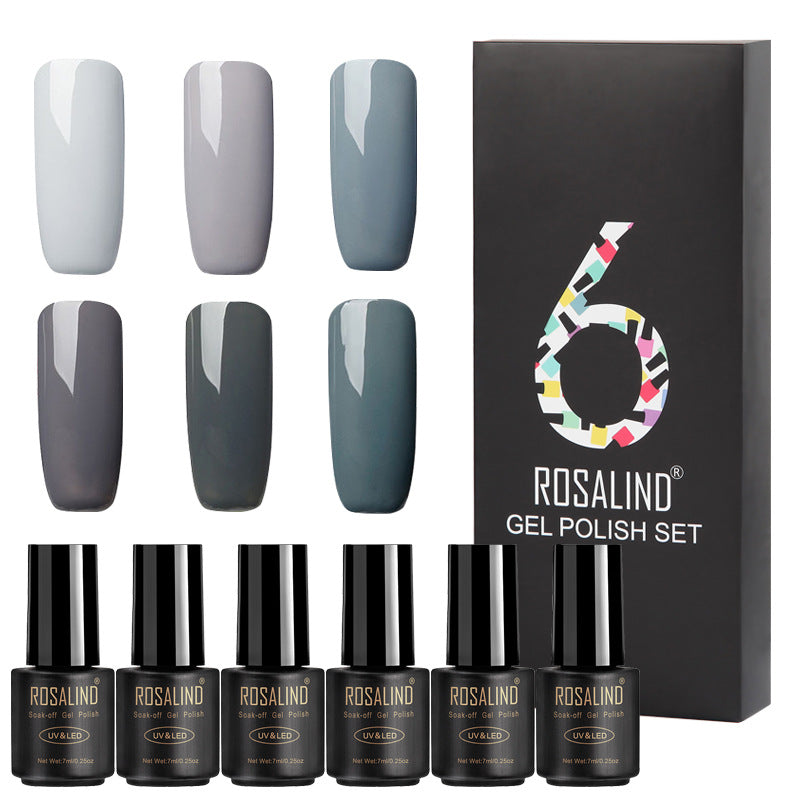 Professional Fine Nail Polish Collection - 6 Bottles Set | High-Quality Multi-Color Variety