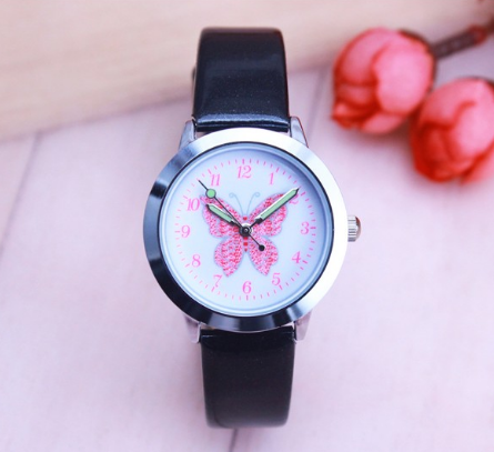 Children's Watches Kids Quartz Watch Student Girls Quartz-Watch Cute Colorful Butterfly Dial Waterproof Watch - Playful Educational Fun Adorable Vibrant Durable