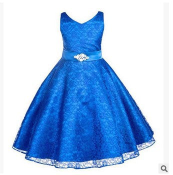 Enfants filles robe enfants Costume filles robe dentelle robe Tong vente en gros