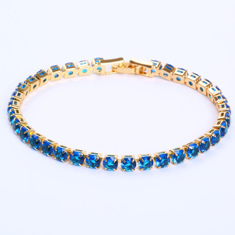 Cubic Zirconia Tennisarmband Iced Out Chain Kristallarmband Dam Herr Guld Armband Smycken