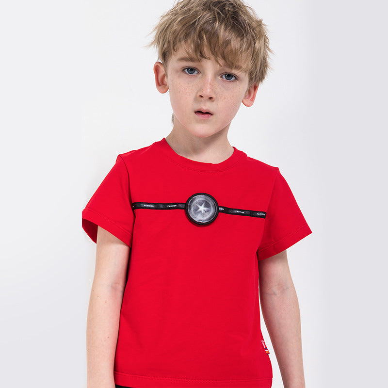 Europeisk och amerikanska kortärmad t-shirt för barn