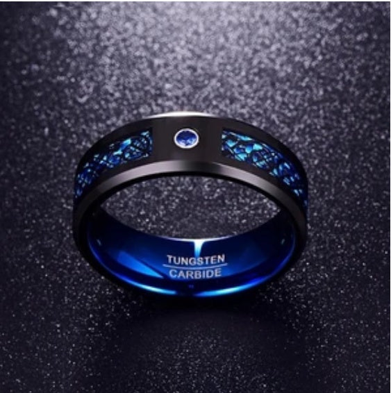 C it all Celtic Dragon Tungsten Ring – Carbon Fiber Inlay, 3 Colors