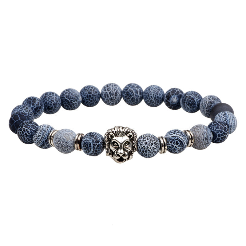 Naturstens ugglehuvud yogaarmband