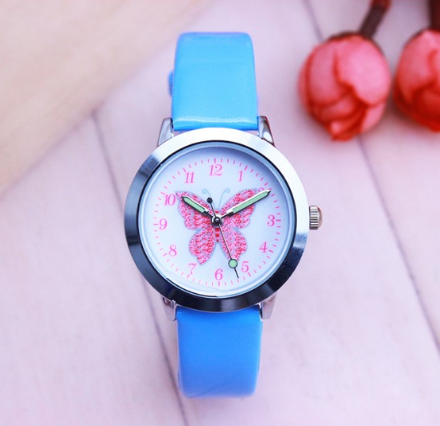Children's Watches Kids Quartz Watch Student Girls Quartz-Watch Cute Colorful Butterfly Dial Waterproof Watch - Playful Educational Fun Adorable Vibrant Durable