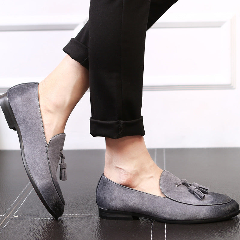 Men's Pea Shoes Leather Shoes