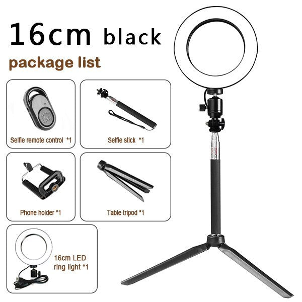 Photography Lighting Kit - Tripod Fill Light Live Bracket Beauty Light Set Ring Light