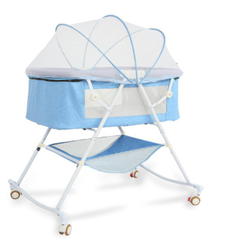 Spjälsäng nyfödd multifunktionell komfort baby baby bärbar baby shaker hopfällbar europeisk vagga säng