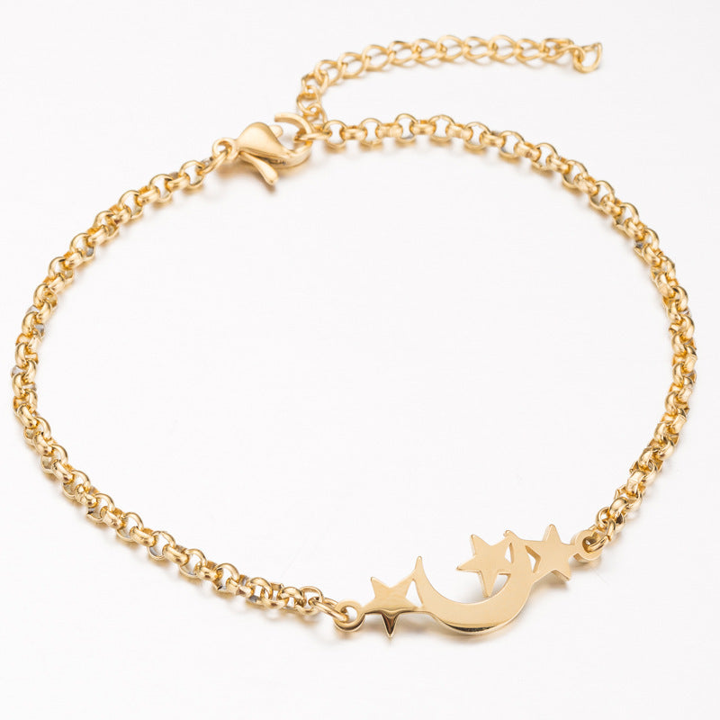 Guldfärgade Charms Armband Femme Rostfritt Stål Dam Smycken Tur Origami Elefantarmband Vänskapsgåvor