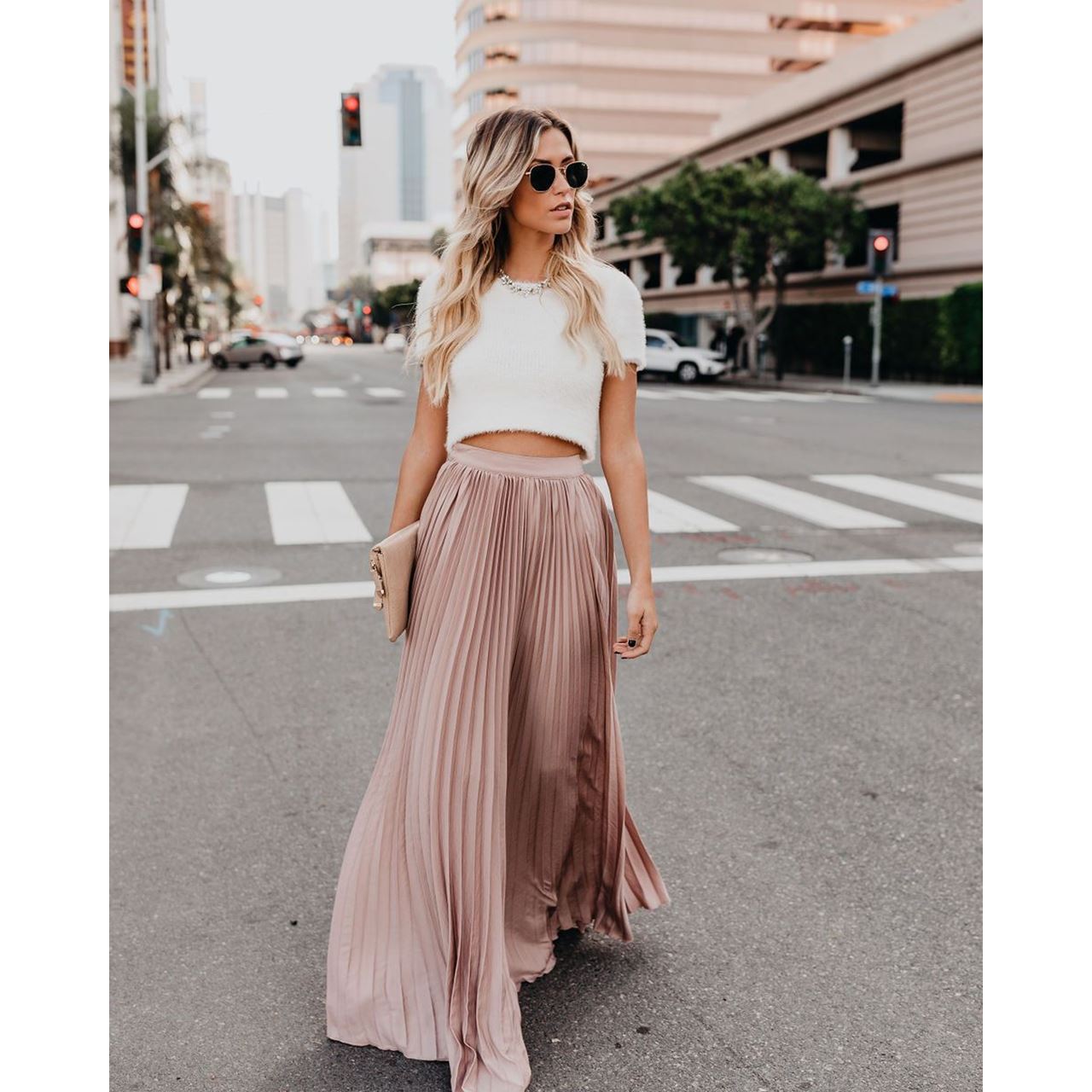 Women fashion casual skirt girls high Waist long skirts - Casual Elegance
