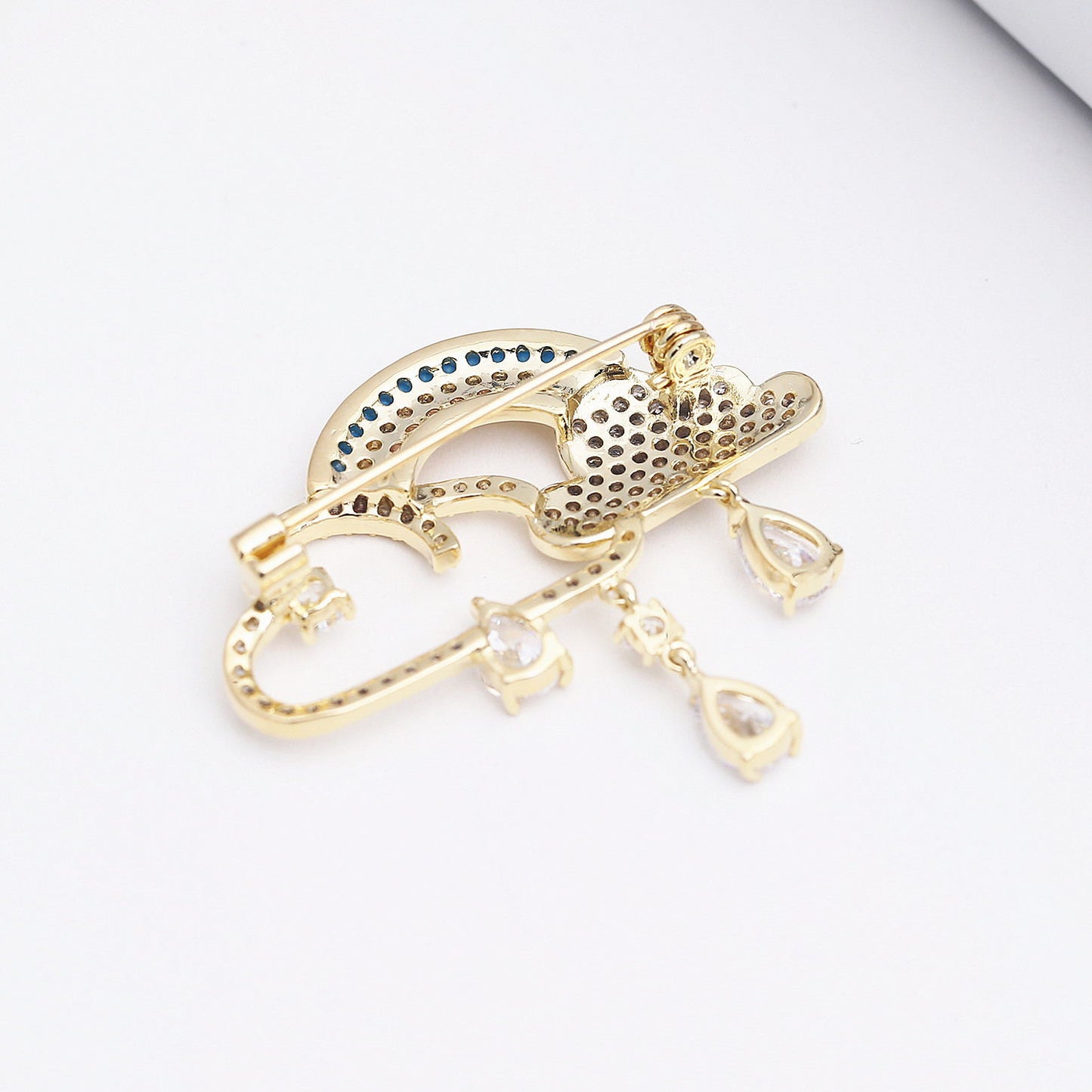 Rainbow Zircon Brooch - Elegant and Stylish