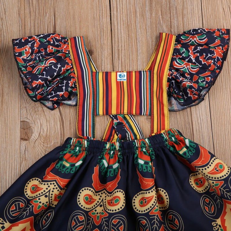 Nouveau-né pour combinaison à volants enfants filles robe florale belle