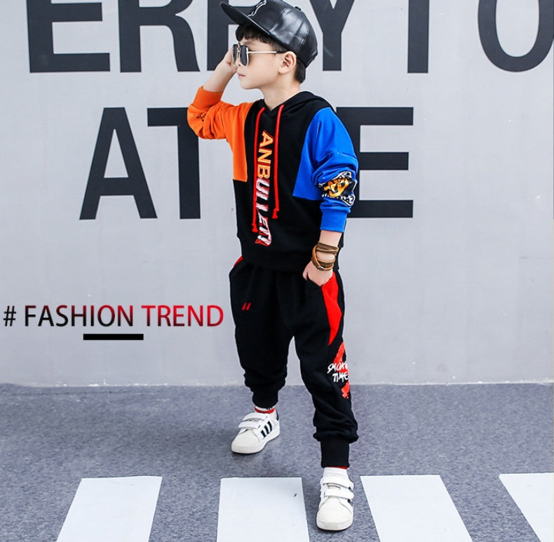 Boys' Spring Suit - Korean Style Long-Sleeved Sports Two-Piece Set