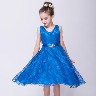 Enfants filles robe enfants Costume filles robe dentelle robe Tong vente en gros