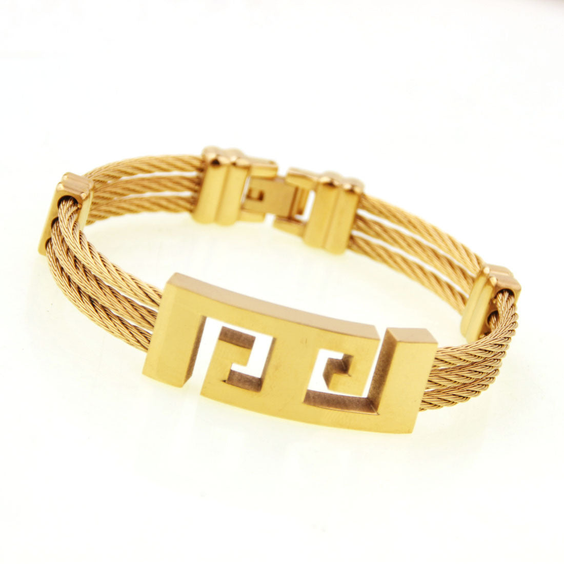 Bracelet en corde de chanvre tressé à trois anneaux