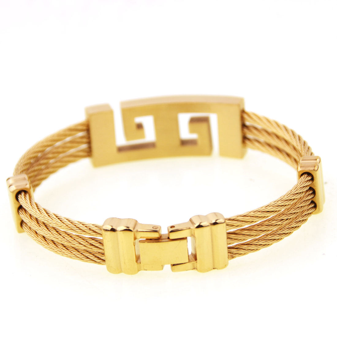 Bracelet en corde de chanvre tressé à trois anneaux