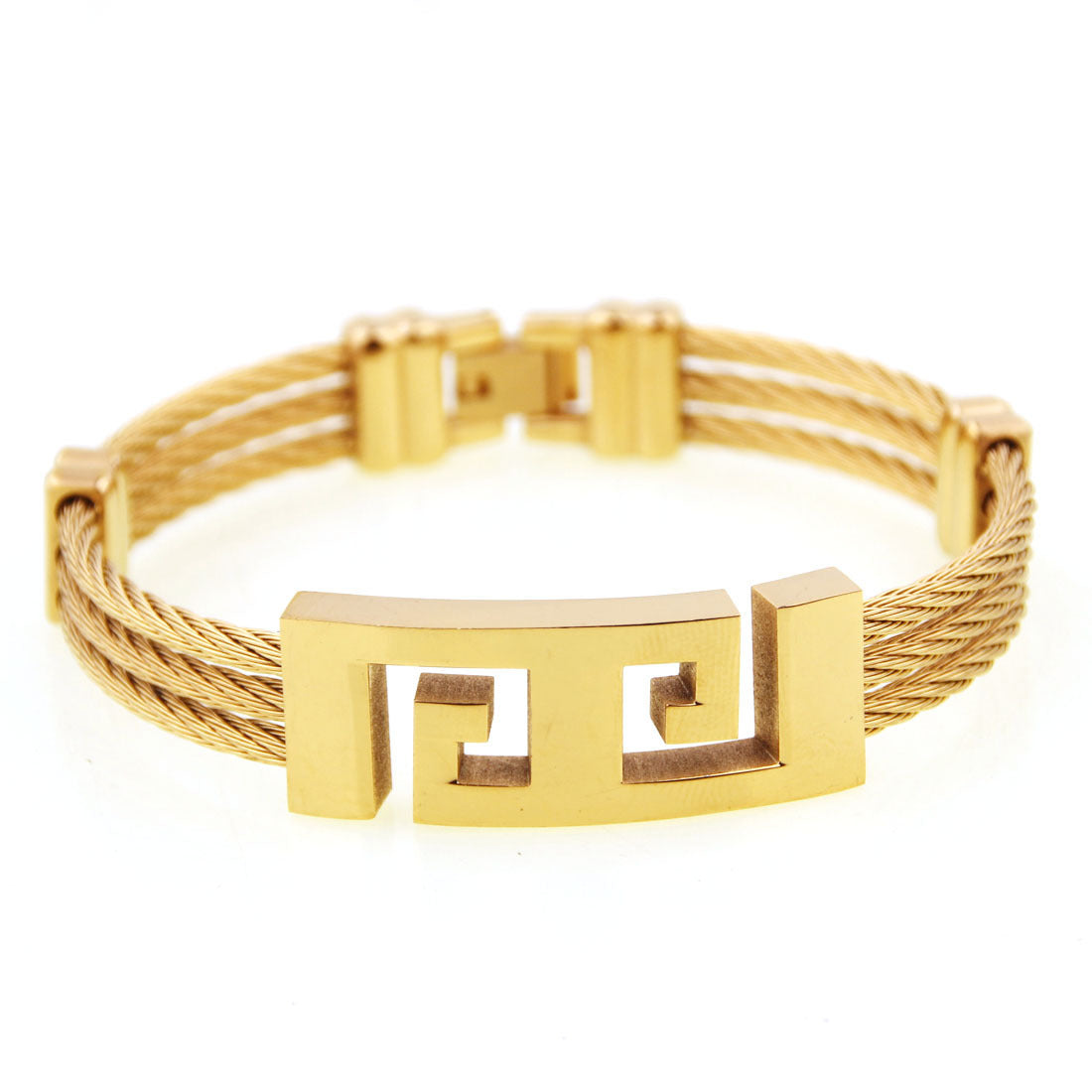 Bracelet en corde de chanvre tressé à trois anneaux