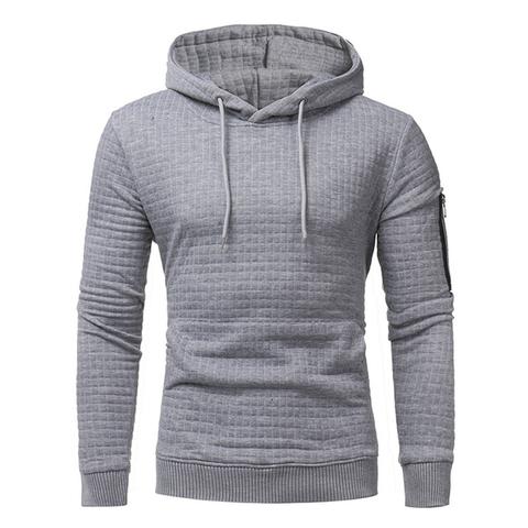Män Sweatshirt Hoodie Med Arm Dragkedja Långärmad Slim Tops