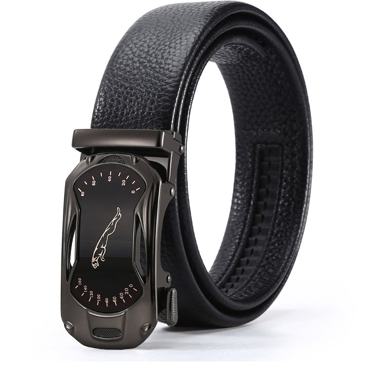 Men's Automatic Leather Buckle Business Belt - Professional Efficiency