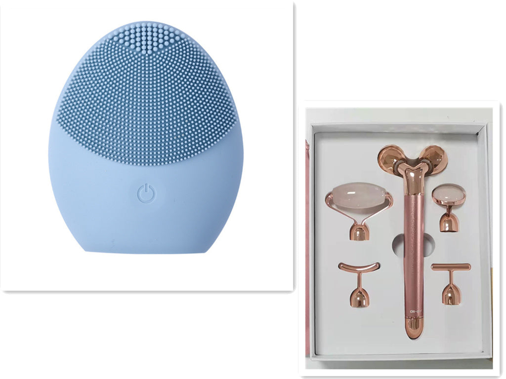 Nettoyant facial électrique à ultrasons en silicone
