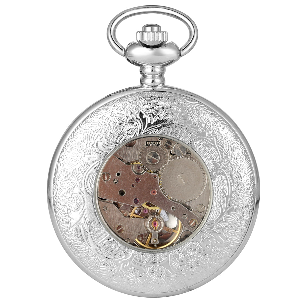 Roman Literal Mechanical Pocket Watch - Classic Modern Sophisticated Precise Elegant Timeless Durable