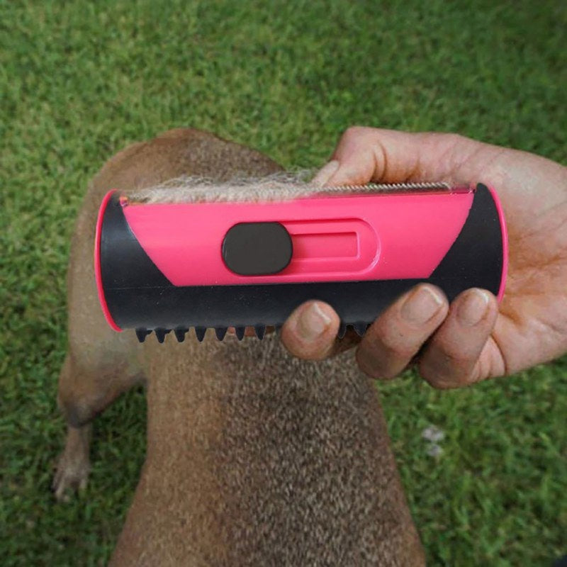 Pet Hair Brush Grooming Tool - Double-Sided Hair Removal Comb