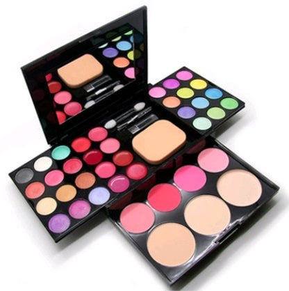 Boîte de maquillage 24 ögonskugga +8 läppstift +4 rouge +3 pulver 39 farg maquillage skiva kombination maquillage brique