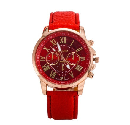 Three Eye Watches Retro GENEVA Geneva Students Couples Watches Men's Belts Quartz Trends Watches - Stylish Functional Reliable Trendy Timeless Modern