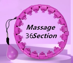 Professional Adjustable Smart Hula Hoop - ABS No-Fall Technology (18/21/24 Knots, Pink/Purple)