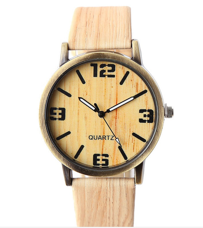 Wood Grain Style Wrist Watch - Elegant Accurate Perfect Luxurious Durable Classic Timeless Must-Have