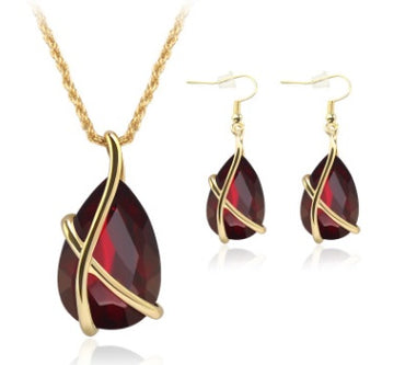 Europe and the United States Cross-Border Jewelry Set - Pendant Necklace and Earrings