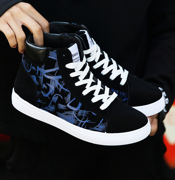 Spring high top skor Korean Edition herrskor