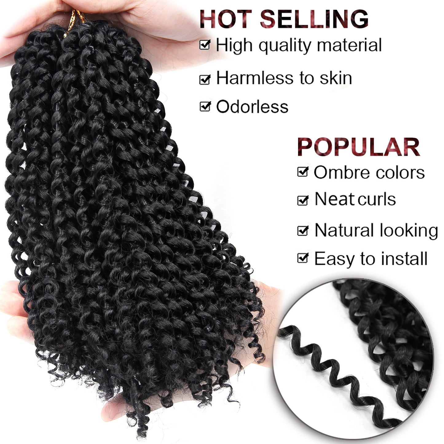 Extension de cheveux africains cheveux au crochet
