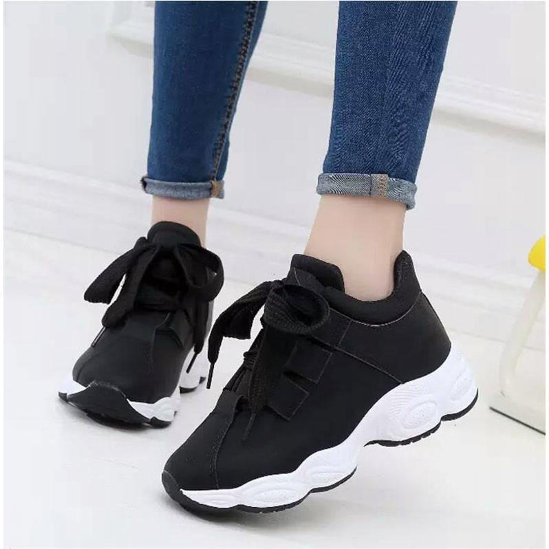 Autumn New Small White Shoes - Korean Women's Casual Thick Running Shoes