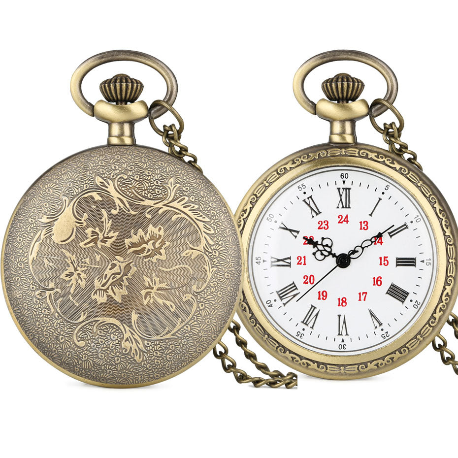 Retro Roman Digital Display Kvarts Retro Pocket Klocka - Modern Ancient Striking Sophisticated Swedish Heritage