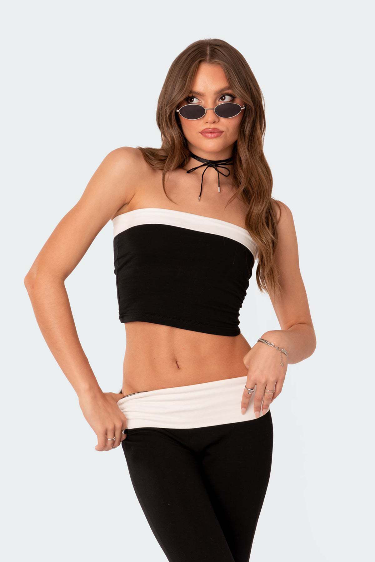 Slim-fit bantning Anti-midja Låg midja Bell-bottom byxor