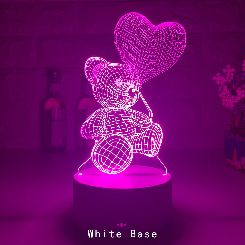 Love Bear Series 3D Light Creative Night Light LED Visual Sound