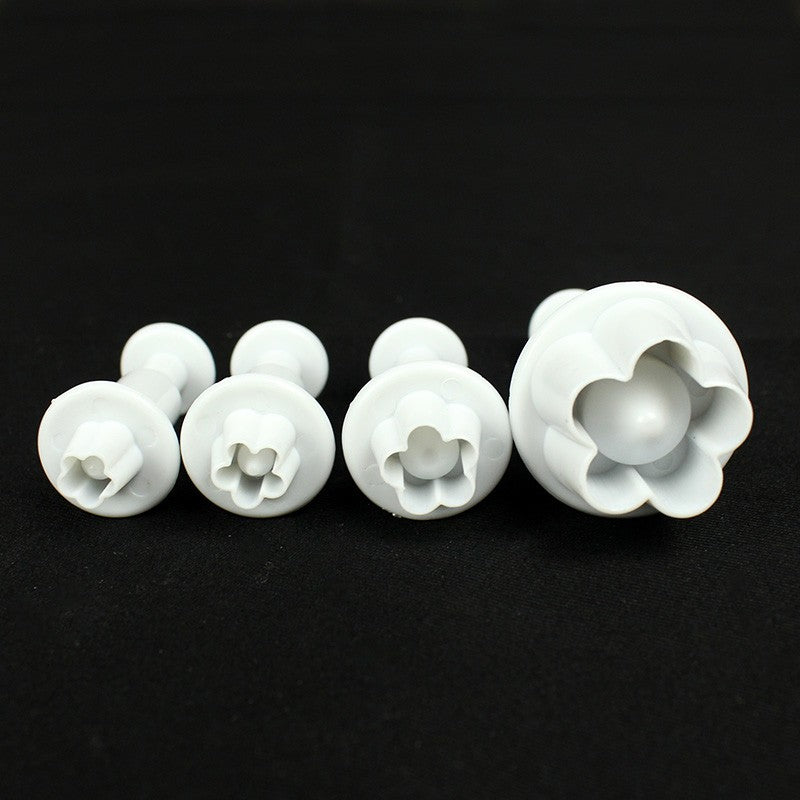 4st plommonblomma kolvskärare Sugarcraft Fondant tårta Dekorera DIY Tool