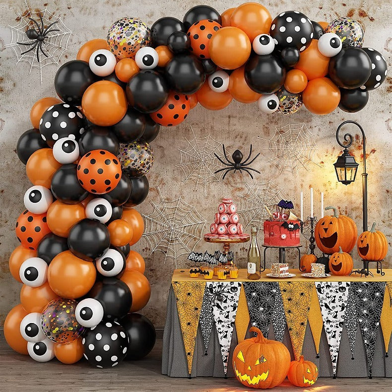 Ensemble de ballons en latex pour décoration de fête d'Halloween