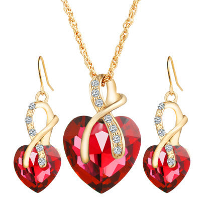 Heart-shaped Austrian Crystal Earrings - Elegant & Stylish