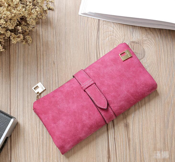 Leather Zipper Long Women's Wallet
