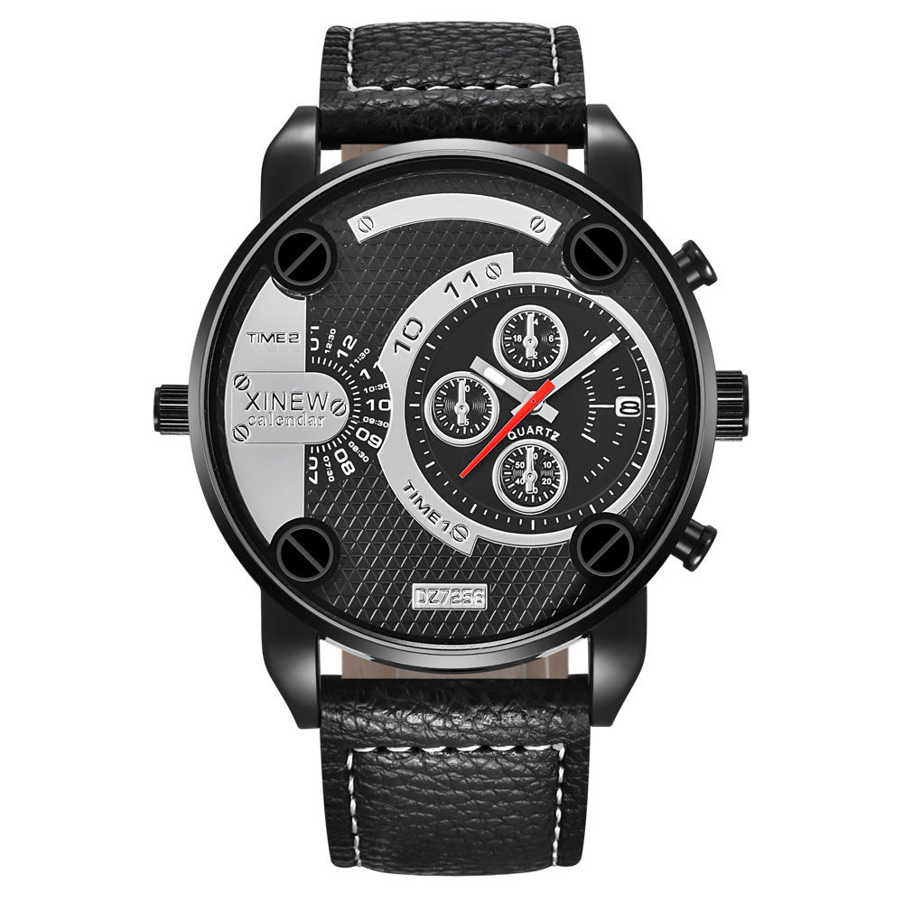 Herr Stora Billiga Klockor Mode Läder Datum Presenter Armbandsur