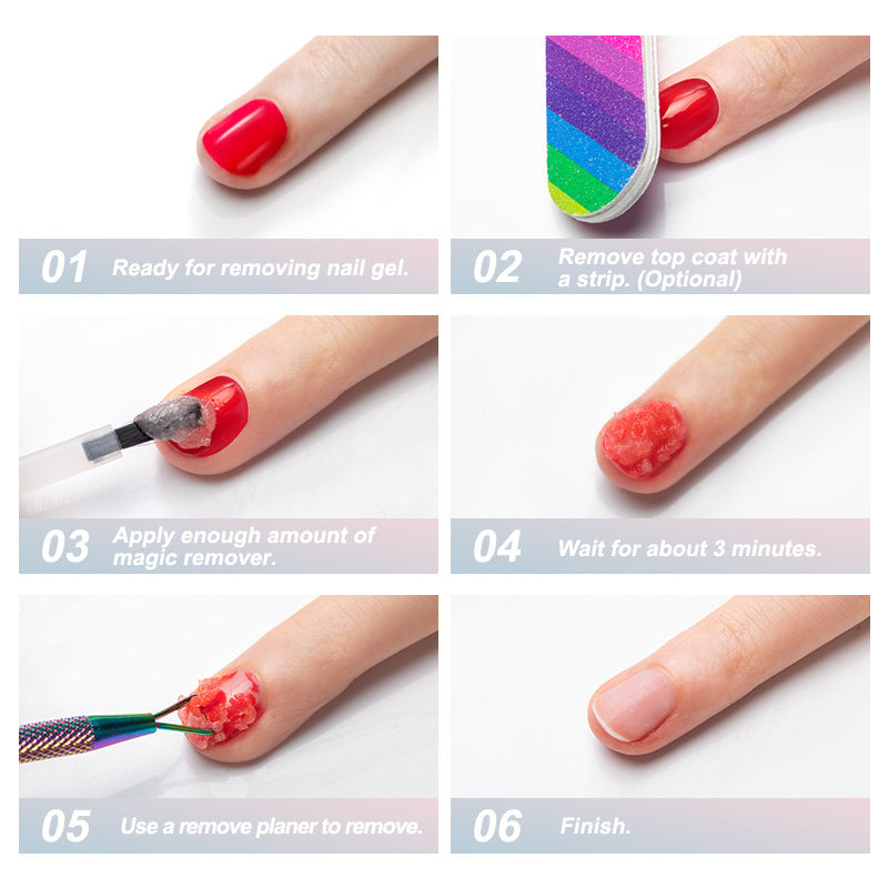 Magic Nail Remover Cream - 10ml/15ml Sticky Texture | Remove Armor Professional Formula