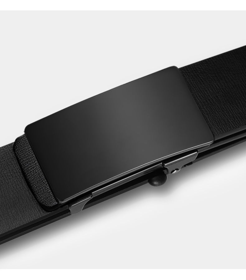 Men's Toothless Automatic Buckle Belt Business Casual Two-Layer Cowhide - Seamless Sophistication